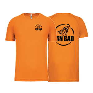 Tshirt technique  Orange
Marquage Noir
Adulte

>> Collection RSN BADMINTON