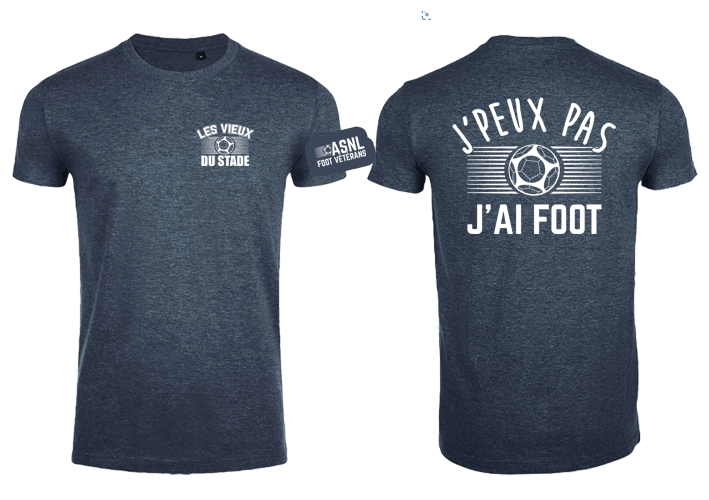 Tshirt coupe Fit - Bleu chin
Marquage Coeur, Dos, Manche :  Blanc

>> Collection Vtrans Foot