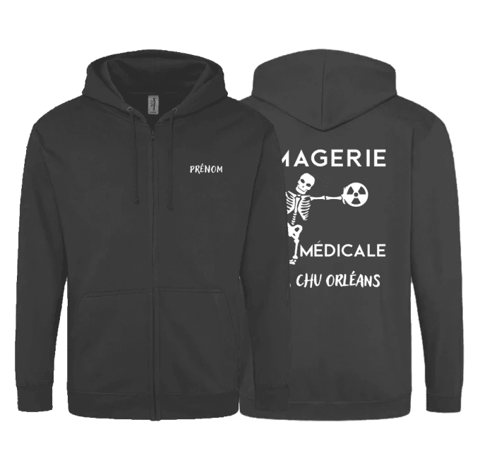 Sweat à capuche zippé // du S au 5XL // UNISEXE  // IMAGERIE MED.
