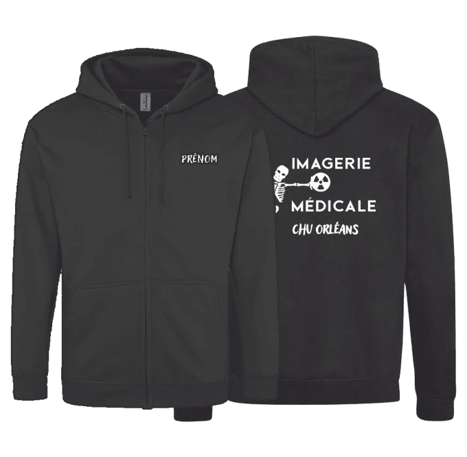 Sweat à capuche zippé // du S au 5XL // UNISEXE  // IMAGERIE MED.