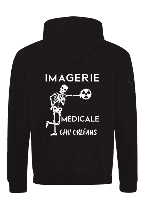 Sweat à capuche zippé bicolore // du S au 2XL //  UNISEXE  // IMAGERIE MED.