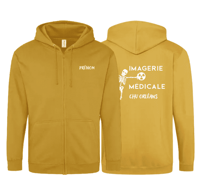 Sweat à capuche zippé // du S au 2XL // UNISEXE // IMAGERIE MED.