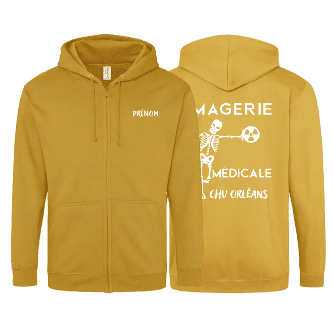 Sweat à capuche zippé // du S au 2XL // UNISEXE // IMAGERIE MED.