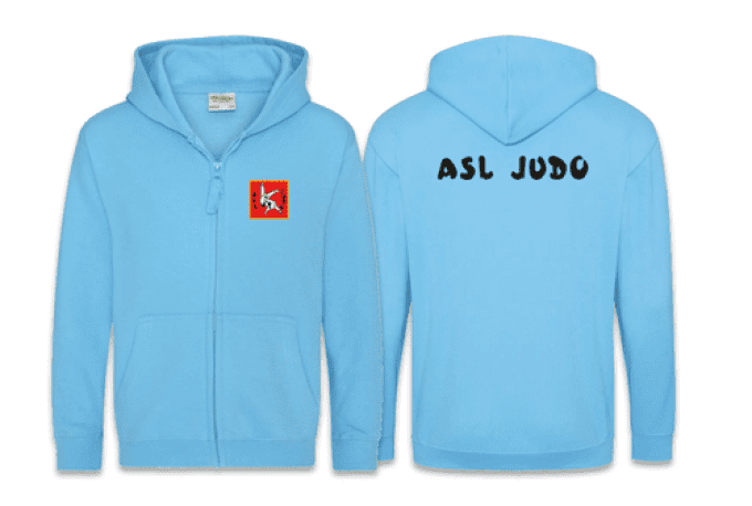 Sweat à capuche zippé // Judo Lamotte // ENFANT  // Hawaiian blue