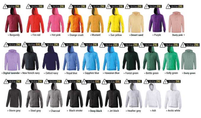 Sweat à capuche zippé // du S au 5XL // UNISEXE  // CHR