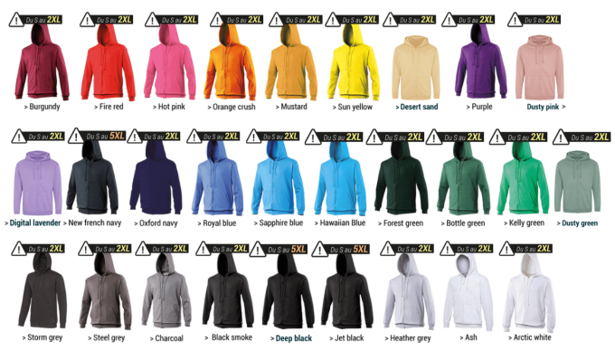 Sweat à capuche zippé // du S au XXL  // UNISEXE  // CHR