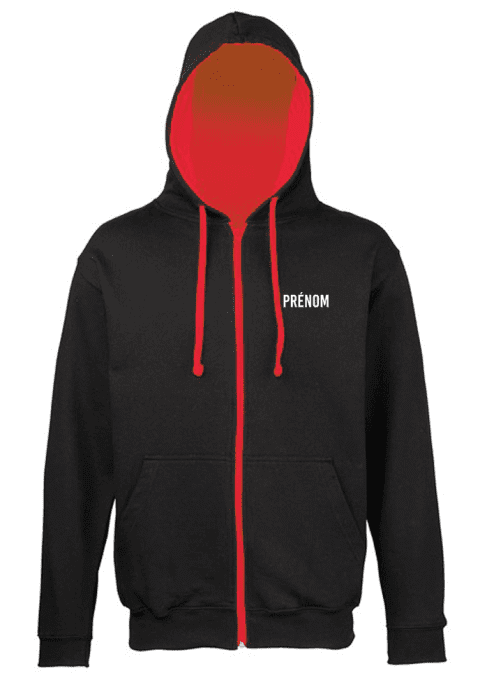 Sweat à capuche zippé bicolore // UNISEXE  // CHR