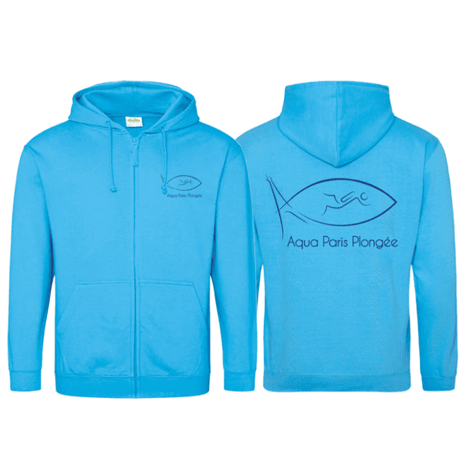 Sweat à capuche zippé - Adulte - Aqua Plongée