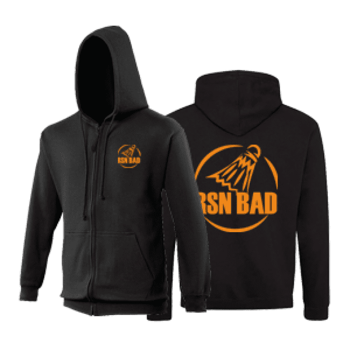 Sweat à capuche zippé Adulte - RSN Bad - Noir