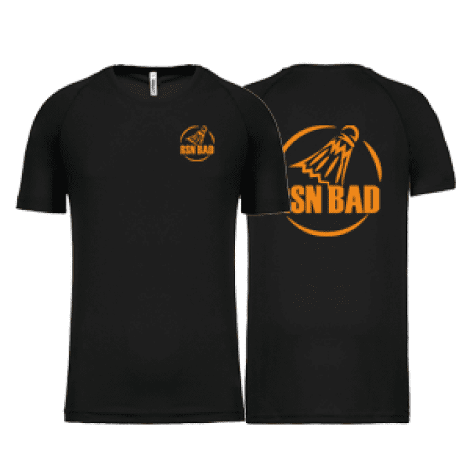 Tshirt technique Enfant - RSN Bad - Noir